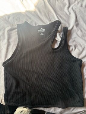 Hollister womens Black Ribbed Tank Top